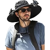 Solar Powered Fan Hat with 2 USB Solar Charging Removable Fans Wide Brim Sun Hat for Outdoor Fishing, Hiking Gardening