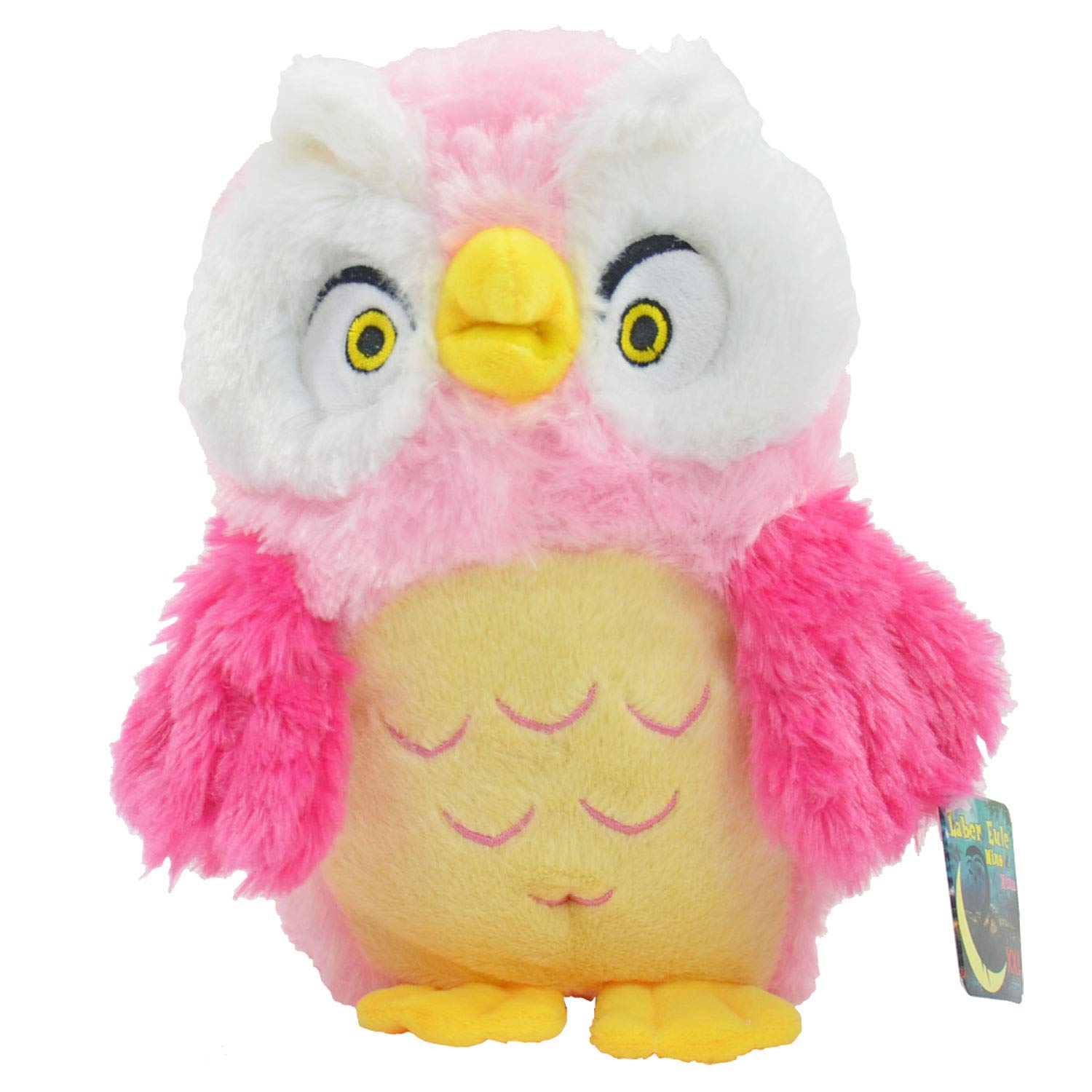 Kögler 76504 Laber Owl Nina XXL Approx. 26 x 20 cm Labertier with Recording and Playback Function - Plappers Everything and wiggles with your head, ideal for boys and girls as a gift, colourful