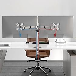 Pholiten Dual Monitor Stand, Heavy Duty Adjustable