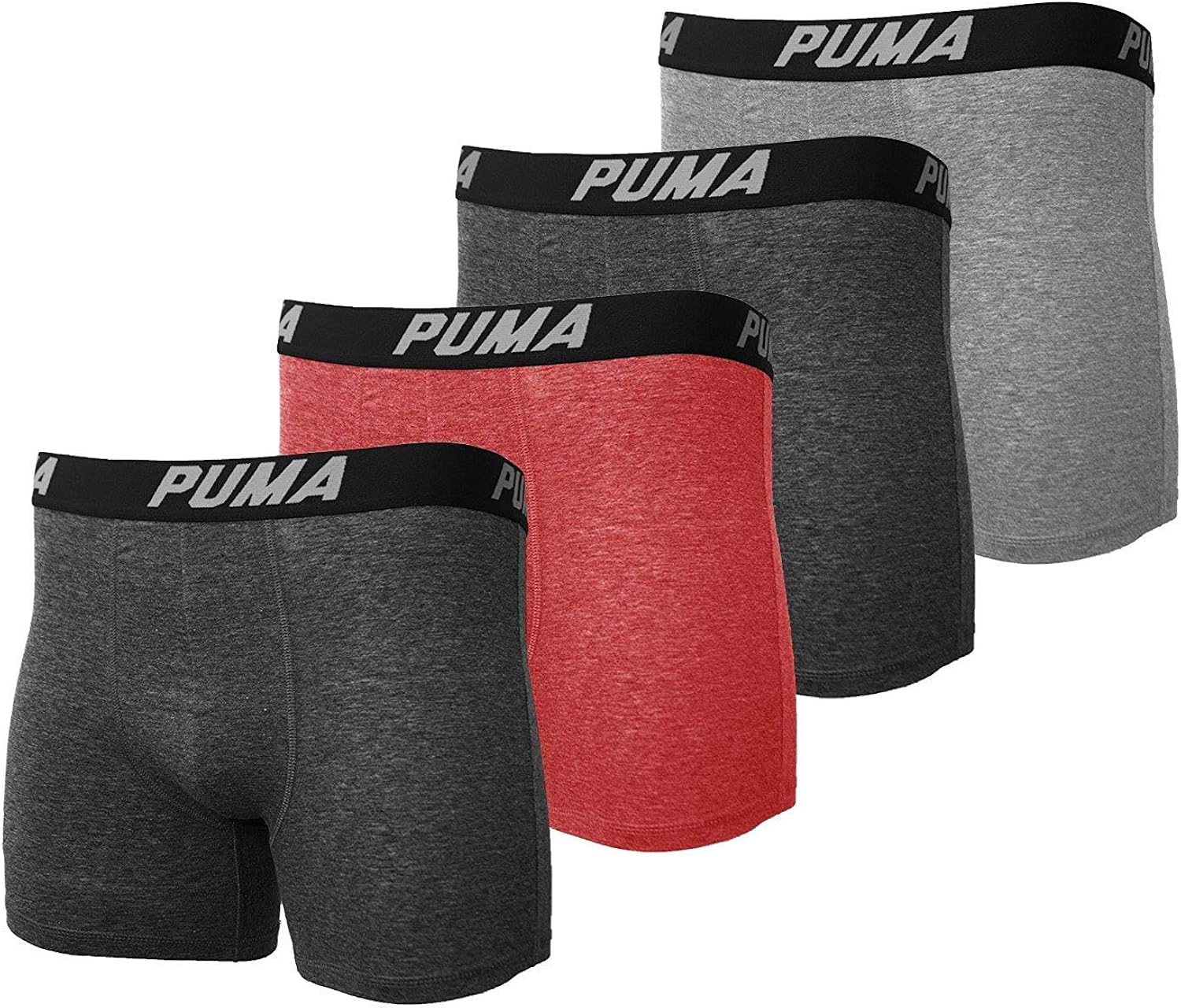 PUMA Men's Classic CottonBlend Boxer Brief 4Pack
