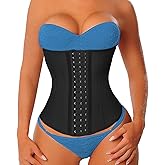 YIANNA Latex Long Torso Waist Trainer for Women Tummy Control Underbust Waist Cincher Corset Sport Girdle Body Shaper