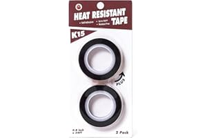 TSSART K15 Heat Tape - Professional Heat Press Tape for Vinyl Sublimation Heat Sublimation Heat Transfer, Oxidation and High Temperature Resistance Residue Free - 2Pack, 0.8 inch x 54FT