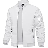 TACVASEN Men's Bomber Jacket Lightweight Casual Spring Fall Windbreaker Zip Up Coat with Pocket