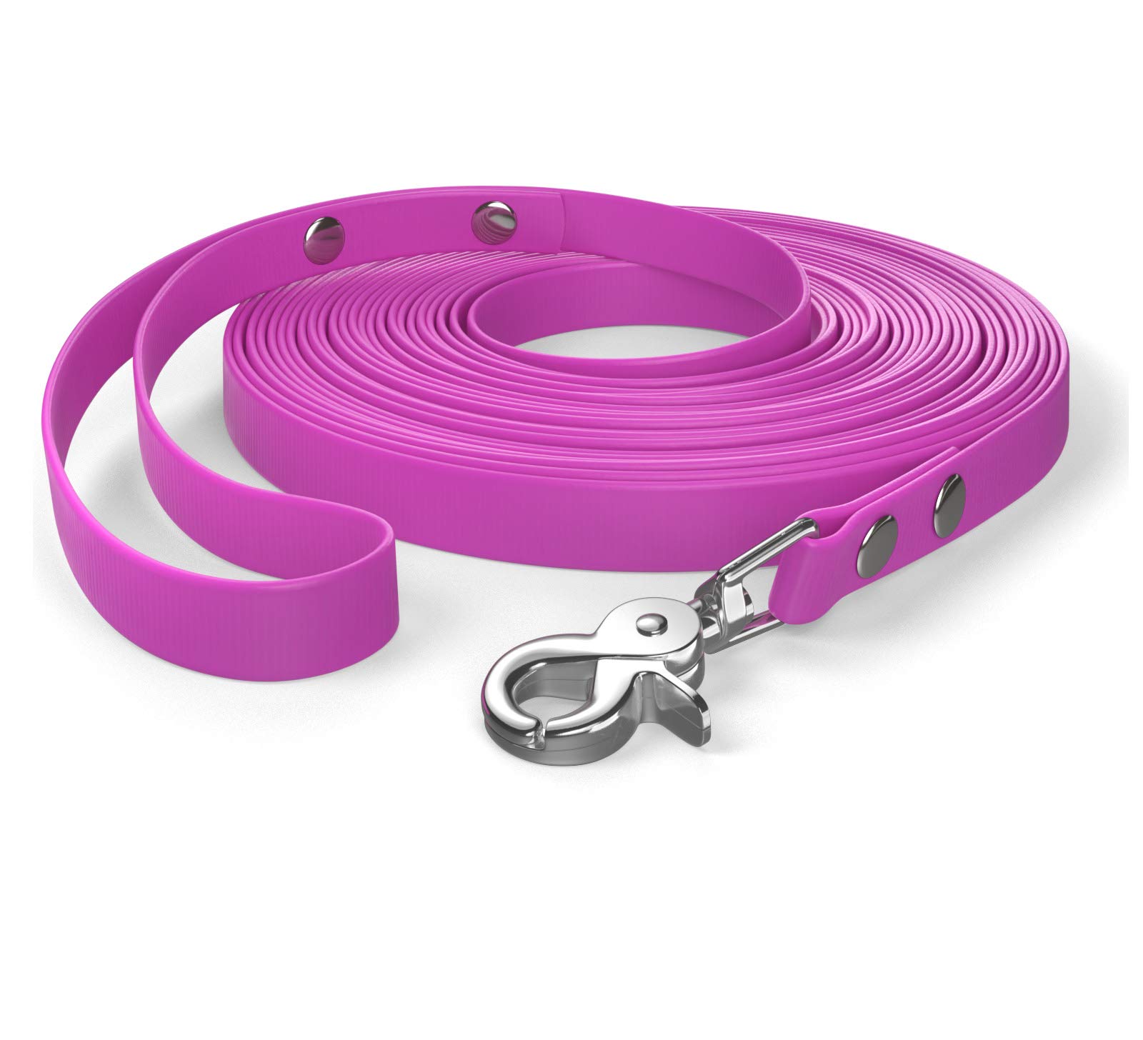10m drag leash, dog leash, hand loop, magenta, very sturdy, dirt and water repellent