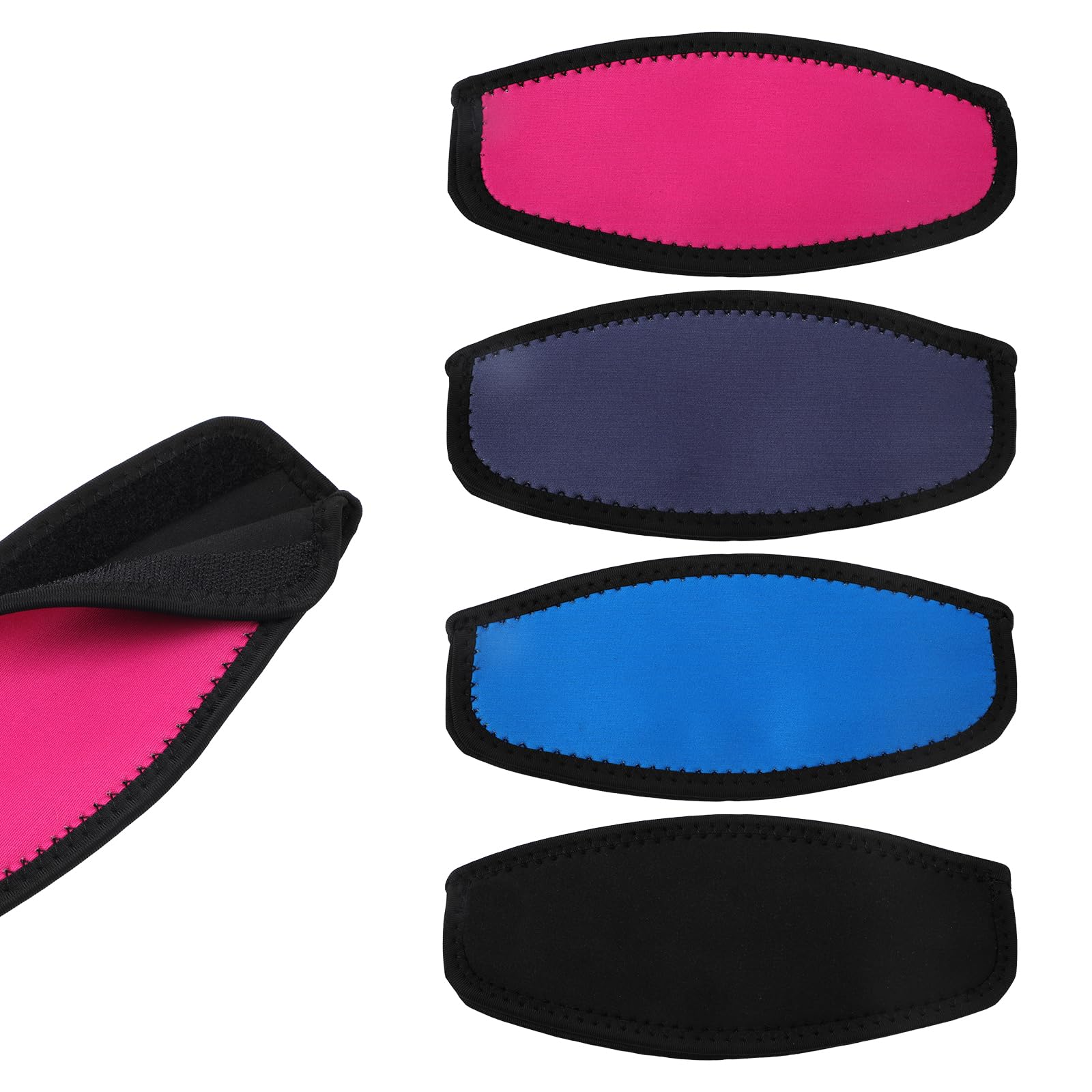 NQEUEPN 4 pcs Diving Mask Straps, Swimming Waterproof Mask Strap Covers Neoprene Mask Strap Covers Water Sports Snorkel with Neoprene Slap Straps for Diving Masks