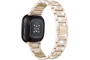 Mtozon Bling Bands Compatible with fitbit Sense 2/Sense/Versa 4/Versa 3, Women Replacement Wristbands Dressy Luxurious Bracelet for Ladies