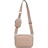 AOCINA Quilted Crossbody Bags for Women with Coin Purse Soft Leather Crossbody Purse Small Shoulder Handbags