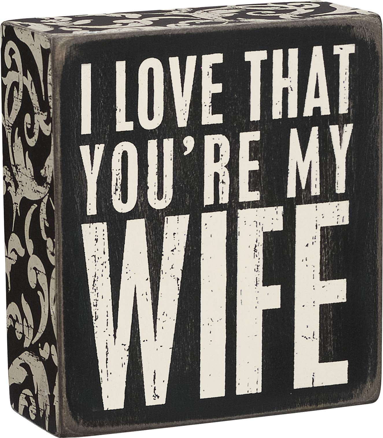 Primitives by Kathy Box Sign, 4-Inch by 4.5-Inch, My Wife โ image 1