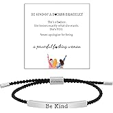 AIETUE Be Kind of a Badass Bracelet For Women, Gold Silver Pink Bangle Bracelets With Hidden Message Couples BFF Friendship We Always Have Each Other's Back Bracelets Jewelry Gifts