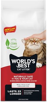 World's Best Cat Litter Multiple Cat Unscented 28 Pounds Natural Clumping view 1