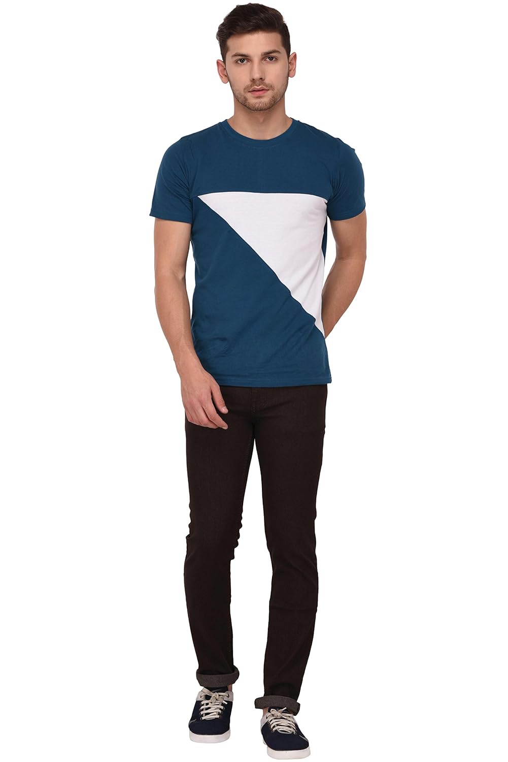 studio nexx men's regular fit stretch jeans (coffee)