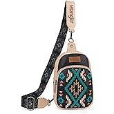 Wrangler Aztec Crossbody Sling Bag for Women Fanny Pack Shoulder Chest Bag Purse