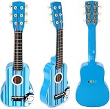 SOKA Wooden Blue Striped Guitar Toy for Kids Toddlers Ages 3+ Interactive Music view 7