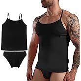 Amorgours Lingerie Set For Men, Sexy Bra And Panty Sissy Clothes G String Exotic Gay Sissy Femboy Panties