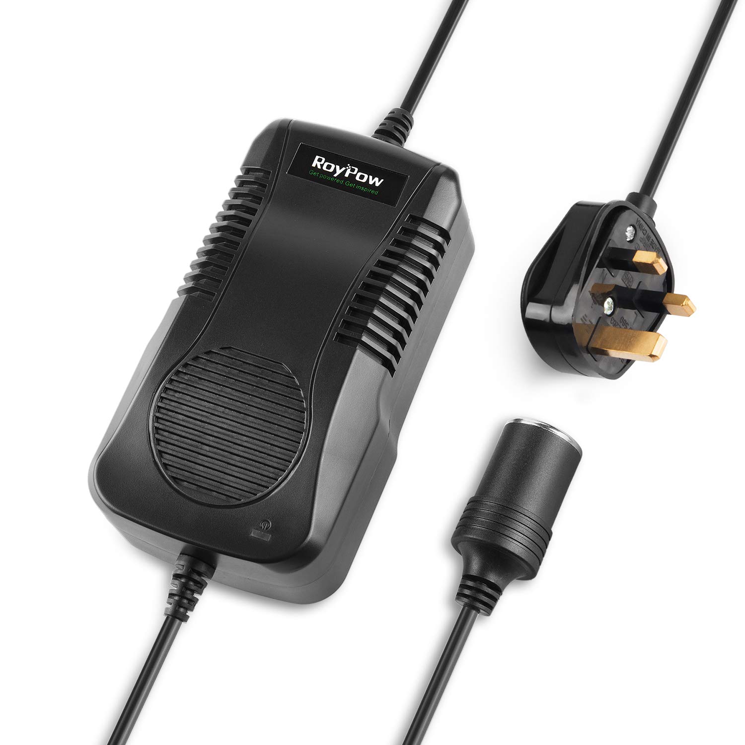 RoyPow AC 110V-240V to DC 12V Converter 15A 180W Car Charger Power Supply Cigarette Lighter Socket Adapter for Vacuum Cleaner Refrigerator Tire Inflator Car Devices