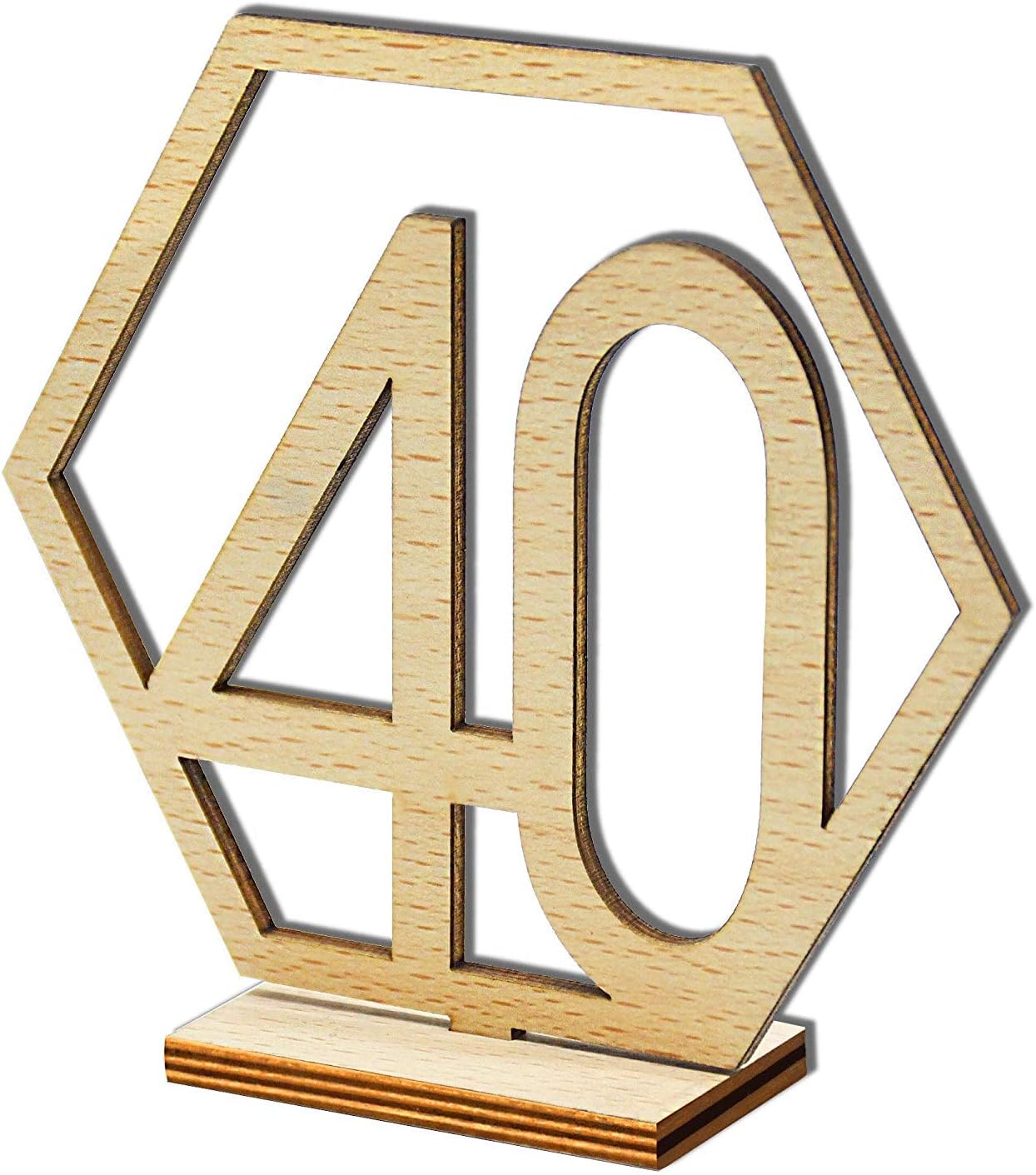 Table Numbers 2140 for Wedding or Restaurants with Base 20Pack, Wooden