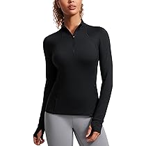 ゴルフィッカーズ　HOLE493 Half Zip Stretch Shirts Amazon.com: CRZ YOGA Mens Quarter Zip Pullover Long Sleeve