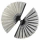 dmjuncong 1Pcs Large Folding Hand Rave Fan,Clack
