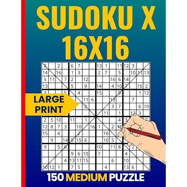 16x16 Sudoku: Vol.1: 200 Easy Puzzles, Numbers 1-16 Grid Size