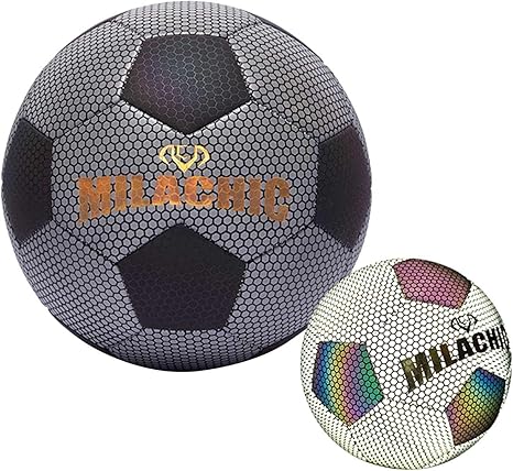 Amazon Co Jp 輝く反射サッカーボール ライトアップサッカーボール ライトアップサッカー 暗闇で光るよりもはるかに明るい 子供のための暗闇で 光るサッカーボールギフト サイズ4 サイズ5 ホーム キッチン