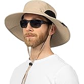 SUN CUBE Wide Brim Sun Hat Men Women, Fishing Hats Sun UV Protection, Mens Hiking Bucket Hat Safari Beach Boonie, UPF 50+