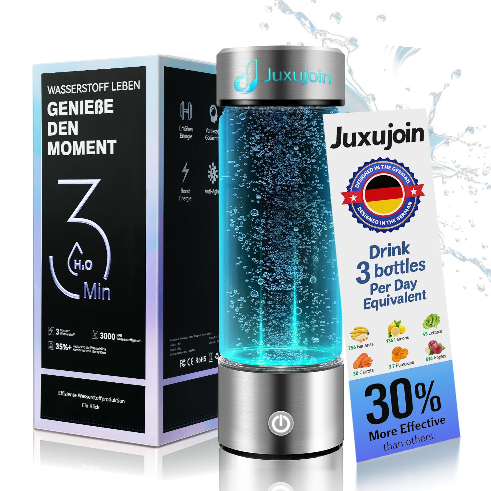 Photo 1 of New Upgrade Hydrogen Water Bottle Generator ?NO.1 Double Hydrogen Content? ?Industry TOP - 24-Hour Hydrogen Lock? | 0 Chlorine & 0 Ozone | 100% Leak-Proof Seal, Hydrogen Water Bottle Generator