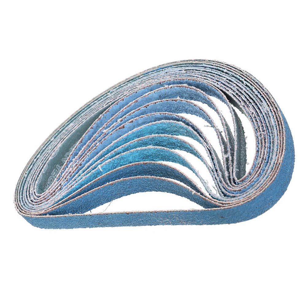 Sanding Belts MASO 10mm x 330mm 120 Grits Power Tool Sander Abrasive Sanding Belts Metal Grinding Sanding Belts for Power Tool Sander - Pack of 10pcs