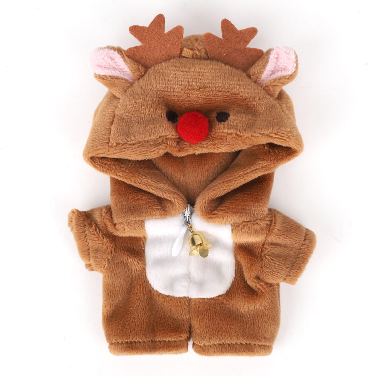 Christmas Elk Outfit for 17cm/6.69in Doll, Cute Christmas Style Doll Clothes Festive Holiday Costume Accessories & Gifts
