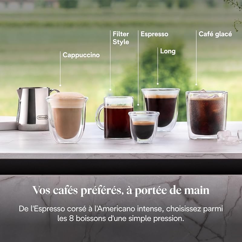 Rivelia - Machine à Café Automatique 8 Boissons Beige