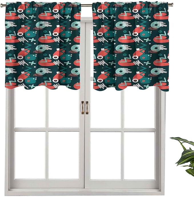 Cortina térmica aislada para decoración del hogar con forma artística