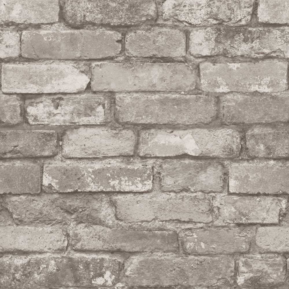 Brewster FD31286 Rustic Brick Wallpaper, Grey, 20.5 x 393.7 cm - Image 3