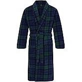 John Christian Men's Fleece Robe, Scottish Black Watch Tartan