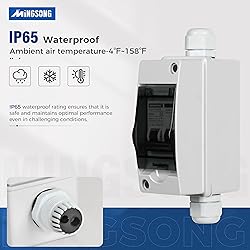 MINGSONG DC Solar Panels Disconnect Switch 32 Amp