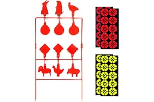 Atflbox Pellet Gun Target Animal Silhouette Heavy Metal Spinner Airgun BB Gun Shooting Target for Outdoor and Backyard, Rated for .177 .20 Caliber