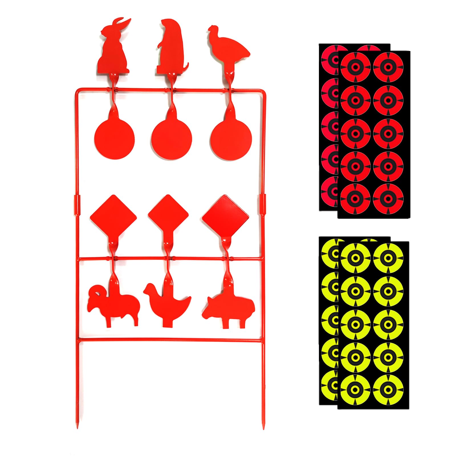 View 1 of Atflbox Pellet Gun Target Animal Silhouette Heavy Metal Spinner Airgun BB Gun Shooting Target for Outdoor and Backyard, Rated for .177 .20 Caliber