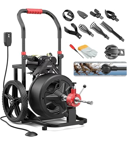 ROTHENBERGER 72688 R650 Pipe Cleaning Machine with Guide Hose, 230
