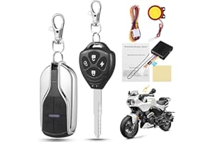 ULTECHNOVO Dc12v Motorcycles Anti-Theft Alarm Security System - Motorcycle Anti Theft with Remote Control - Control Engine Start Bike -hijacking