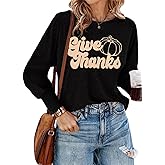 Dokotoo Halloween Shirts for Women 2024 Oversized Crewneck Long Sleeve Fashion Tops for Women Halloween Costumes Casual Blouses Black C