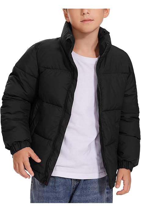 With Hood SOLOCOTE Tween Boy Water Resistant Down Jacket Packable
