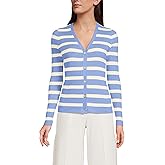 Lands' End Women's Drifter Baby Cable Vneck Cardigan Sweater