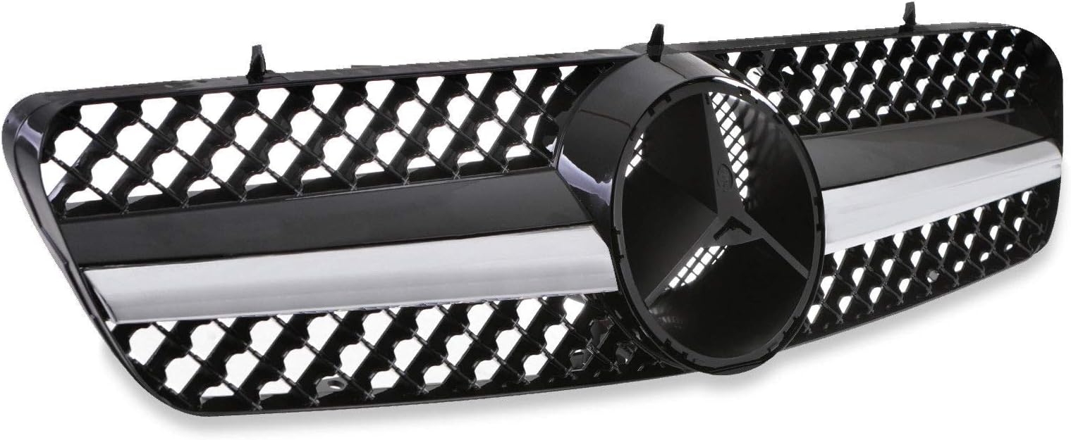 Black Chrome Sl Type Radiator Grill Grille