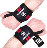 Beast Gear Weight Lifting Wrist Wraps 20" Cotton Thumb Loop One Size Fits All view 1