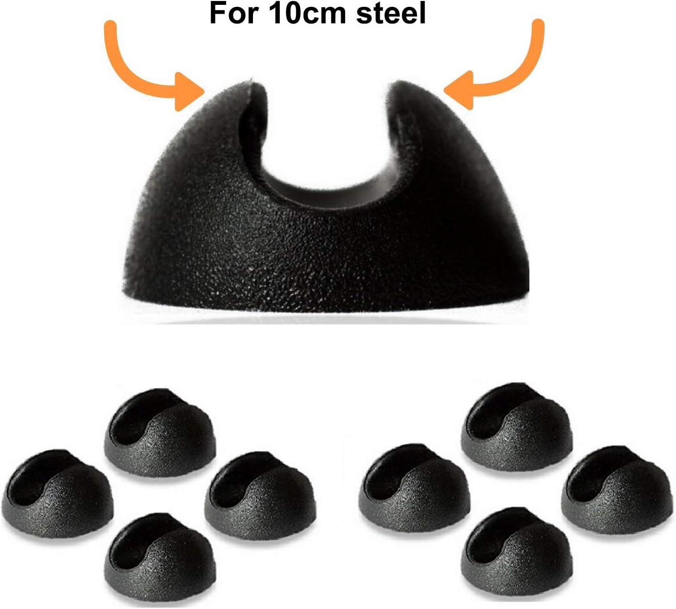 Drenky 8 Pcs Hairpin Leg Feet Protectors Cover-Top New Tighter Floor Glides Top Clip Guards for 10mm Steel Hairpin Table Legs - Image 3