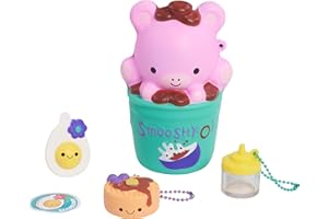 Smooshy Mushy Bento Box Series 1 Harper Hippo with Accessories, Collectible Squishy Fidget Toys, Kids Toys for Ages 3 Up by Just Play