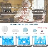 DDSHUN Pill Cutter 2-in-1 Portable Pill Splitter with Storage Blue Transparent view 4