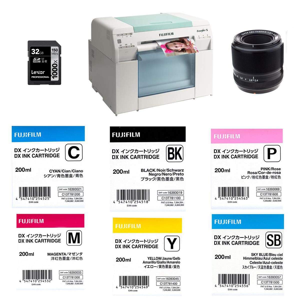 Fujifilm Frontier S Dx100 Inkjet Printer Fuji X E1 Camera Silver Fuji X F 60mm 90mm F 2 4 Macro Lens 32gb Sdhc Card Fuji Dx Ink Cartridges 0ml Inkjet Photo Paper Luster 2 Rolls And More