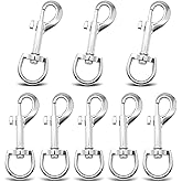 Sissatthai 8Pcs Swivel Snap Hooks Heavy Duty Eye Bolt Hook - 3.5 Inch, Metal Dog Leash Clips Clasp Silver Flag Pole Clips Hook for Dog Pet Chain Flag Spring Rope