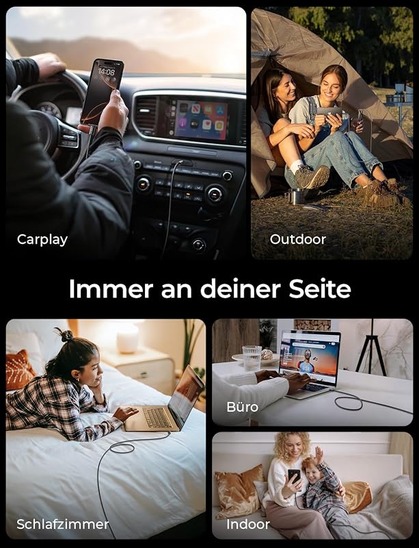 USB C Kabel, 240W [2m] PD3.0 Schnellladekabel USB C auf USBC, Nylon Geflochten Ladekabel USB-C Ladegerät für iPhone 17 16 15 Pro Max Samsung Galaxy S25 S24 S23 Pixel 9 iPad Air Pro MacBook usw.