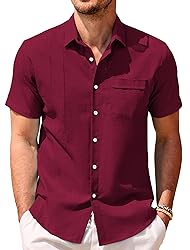 COOFANDY Mens Casual Button Down Shirts Short