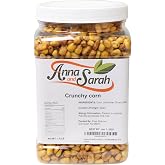 Anna and Sarah Crunchy Corn- Roasted and Salted Corn Nuts-Natural Cravings - Original Toasted Corn Kernels Crunchy Snack in Reuseable Jar, 30 oz